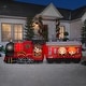 preview thumbnail 1 of 1, Gemmy Christmas Airblown Inflatable Hogwarts Express w/LEDs Scene WB, 4 ft Tall, Multi