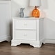 preview thumbnail 1 of 5, Furniture of America Gertie Modern White Rubberwood 2-Drawer Nightstand White