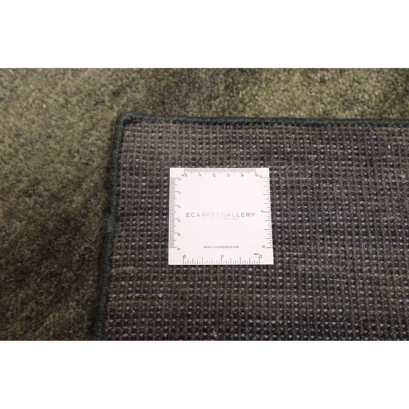 ECARPETGALLERY Hand-knotted Pak Finest Gabbeh Dark Green Wool Rug - 5'3 x 7'10