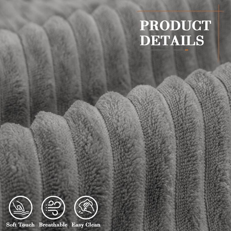 126" Modular Sectional Sofa, U Shaped Cloud Couches for Living Room, Upholstered Boneless Couch with Ottoman