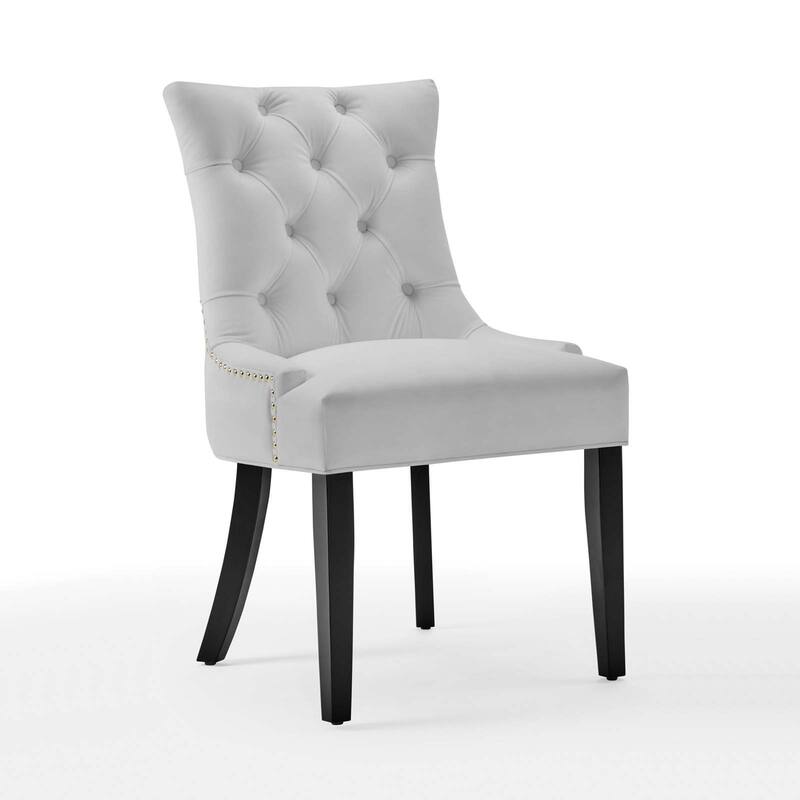 Silver Orchid Kornman Velvet Dining Side Chairs (Set of 2)