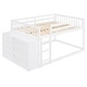 preview thumbnail 90 of 94, Space-Saving Low Bunk Bed with Storage, Wood Floor Bunk Beds with 4 Drawers and 3 Shelves, for Kids, Girls Boys, Teens, Adults