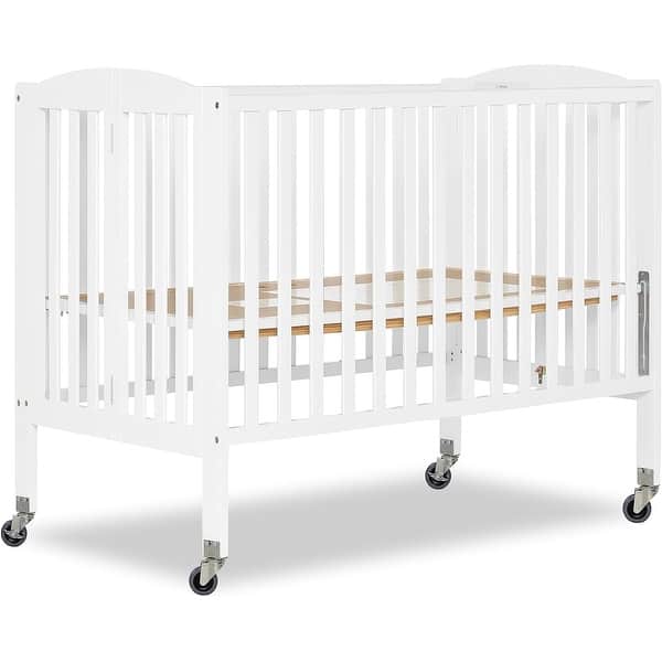 slide 2 of 6, Dream On Me Folding Full Size Convenience Crib White