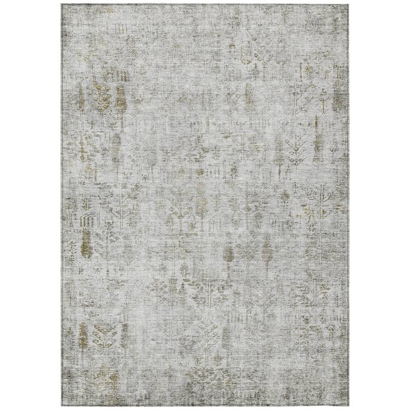HomeRoots Floral Transitional Rectangle Outdoor Rug