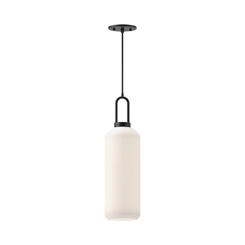 Alora Lighting PD401606OP Soji 6" Wide Mini Pendant with Frosted Glass - Matte Black