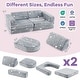 preview thumbnail 3 of 8, Gymax 10 Pcs Modular Kids Play Couch Sectional Sofa Glow in the Dark