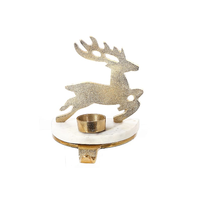 Christmas Reindeer With Tealight Stocking Holder