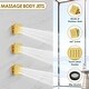 preview thumbnail 24 of 35, 12" Wall Mount LED Rainfall 3 Way Thermostatic Shower Faucets Sets with 6 Body Jets