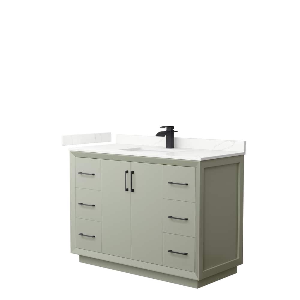Strada 48-inch Single Vanity, Quartz Top