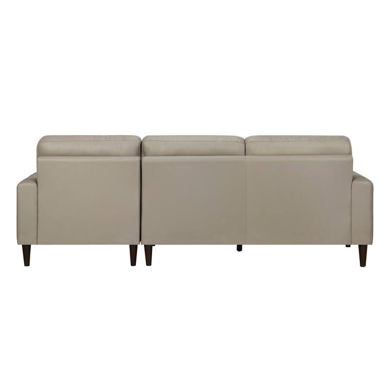 Dakota Leather Match Living Room 2-Piece Sectional with Right Chaise