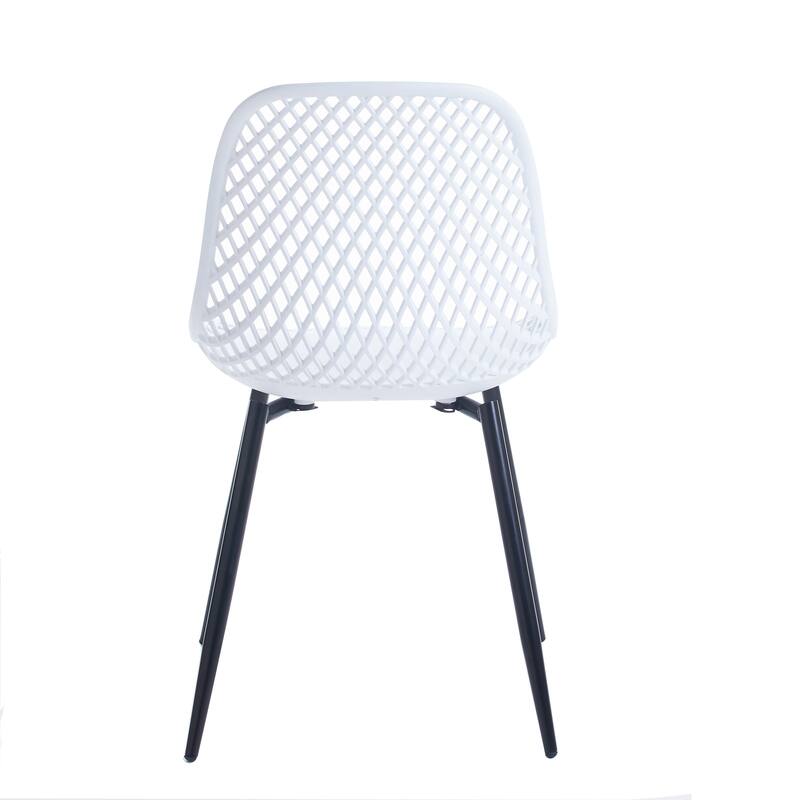 Porthos Home Egil Dining Chairs Set Of 2, Plastic Back, Iron Legs