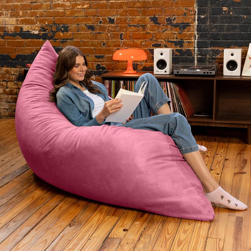 Jaxx 5.5' Huge Bean Bag Floor Pillow and Lounger for Adults - Microsuede