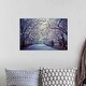 preview thumbnail 18 of 28, Great Big Canvas "Cherry blossoms in Central Park's in New York City." Muted Blue Black Wrapped Canvas Print Wall Artwork