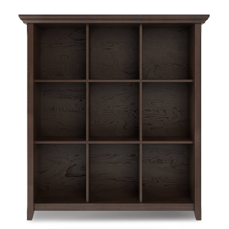 WYNDENHALL Normandy SOLID WOOD 48x44 inch Transitional 9 Cube Bookcase and Storage Unit - 44 Inches wide