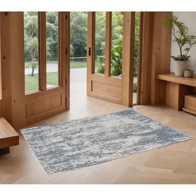 Kiwuw Abstract Modern Woven Area Rug By HomeRoots