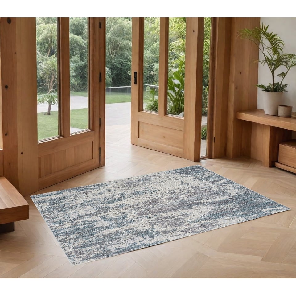 Kiwuw Abstract Modern Woven Area Rug By HomeRoots