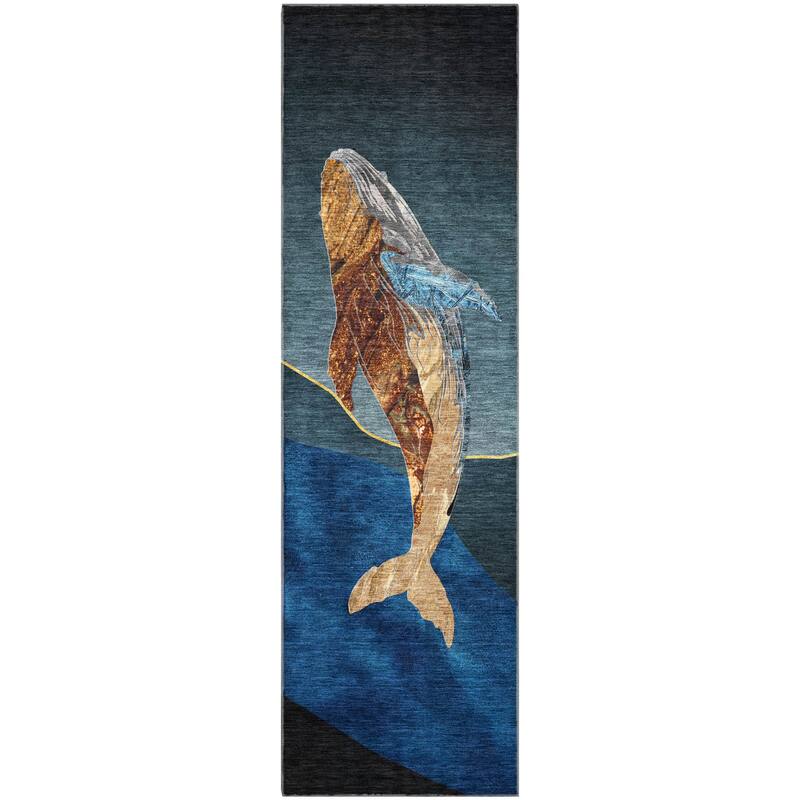 Premium Washable Super Soft Modern Whale Mayfield Rug