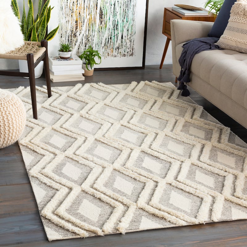 Livabliss Halifax Handmade Bohemian Wool Area Rug - Camel - 2' x 3'