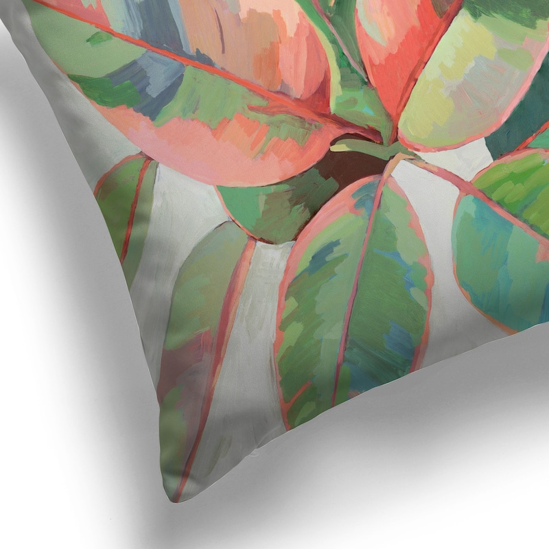 Laural Home Plant Life Ficus Outdoor Decorative Pillow
