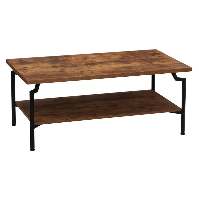 Household Essentials Modern Wood Coffee Table - Brown
