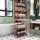 preview thumbnail 3 of 6, 6-Tier Rolling Storage Cart Kitchen Bathroom Metal Shelving Rack