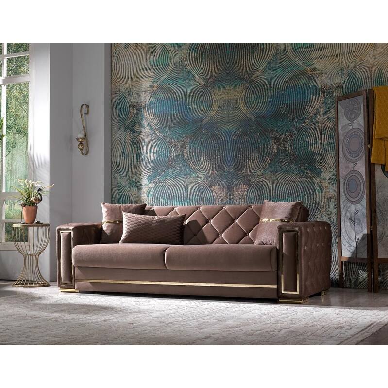 Forizko Square Arms 88" Wide Sofa