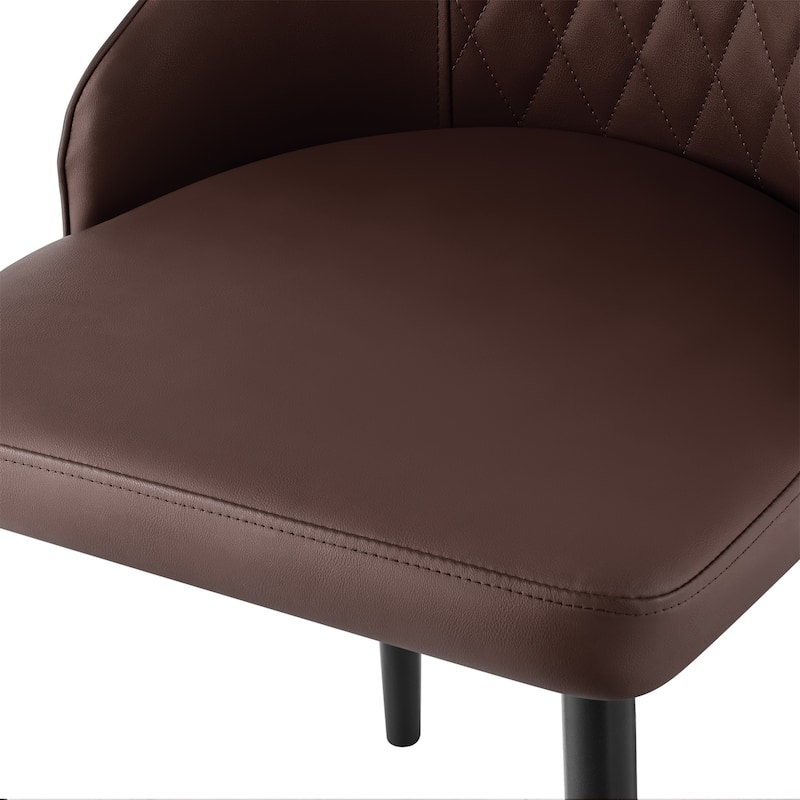 Faux Leather Upholstered Dining Chairs Set of 2 - 35.63"H x 17.72"W x 17.32"D