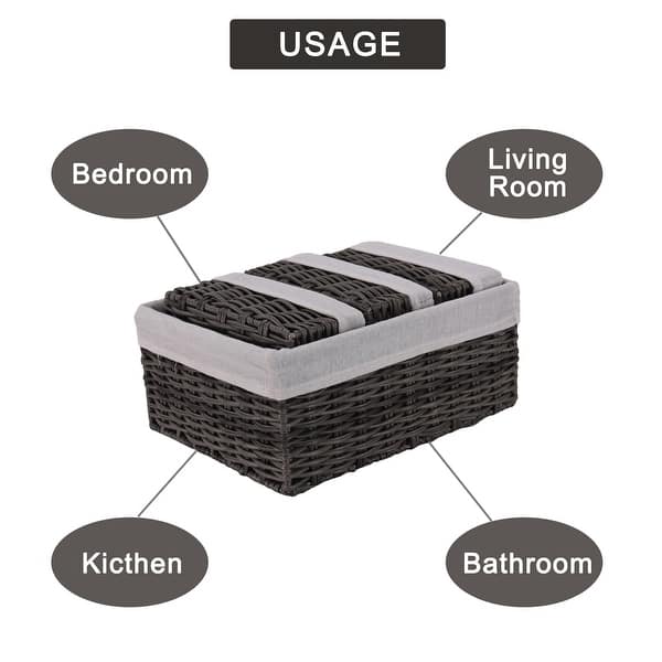 Storage Baskets Set Shelf Baskets Decorative Bins Decorative Baskets On Sale Overstock 32138221