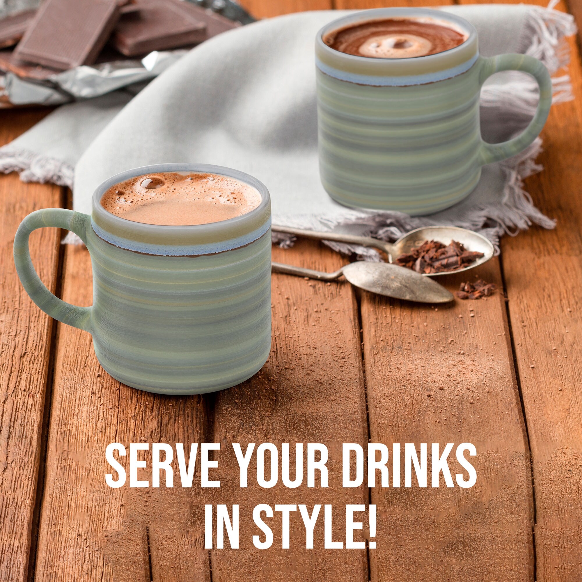 American Atelier Set of 2 Ceramic Glazed Jumbo Coffee Mugs - Overstock -  39886486