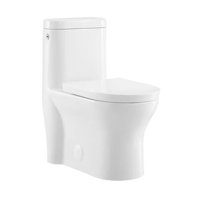Trocadero One-Piece Elongated Toilet Dual-Flush 1.1/1.6 Gpf, Touchless - 27.55" x 14.55" 30.3"
