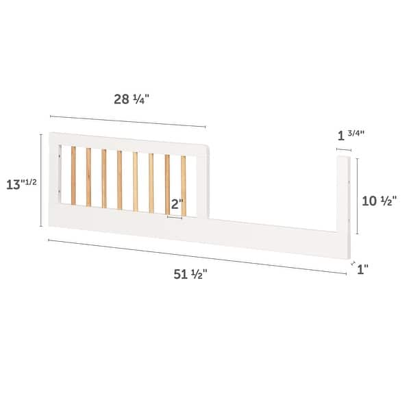 dimension image slide 1 of 2, South Shore Balka Toddler Rail Only for Baby Crib