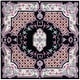 preview thumbnail 104 of 118, SAFAVIEH Handmade Bellagio Fronnie Oriental Medallion Wool Rug 5' Square - Black/Ivory - Square