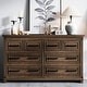 preview thumbnail 10 of 16, 8 Drawers Dresser Chests for Bedroom, 55" Wide Wood Rustic Chest of Drawers Brown_8-drawer - 8-drawer