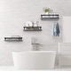 preview thumbnail 10 of 15, Floating Shelves with Towel Bar Wall Mounted 3pcs