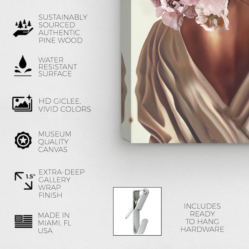 Wynwood Studio Fashion and Glam Alessa White and Cream White Traditional Wall Art Canvas Print