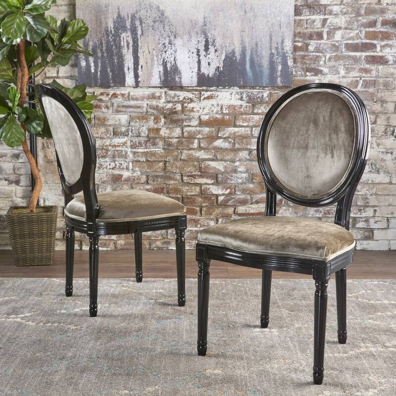 Phinnaeus Contemporary Velvet Dining Chairs (Set of 2) by Christopher Knight Home