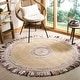 preview thumbnail 2 of 13, SAFAVIEH Handmade Cape Cod Nanna Coastal Jute Rug with Fringe 3' Round - Ivory/Light Beige - Round