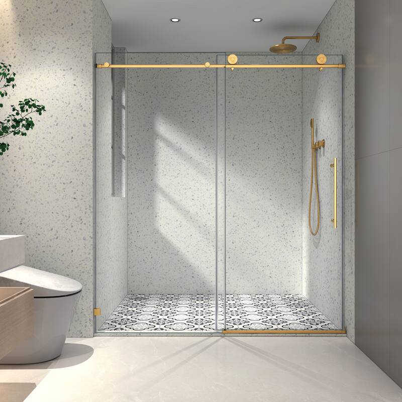 Frameless one fixed and one shifted Shower Door