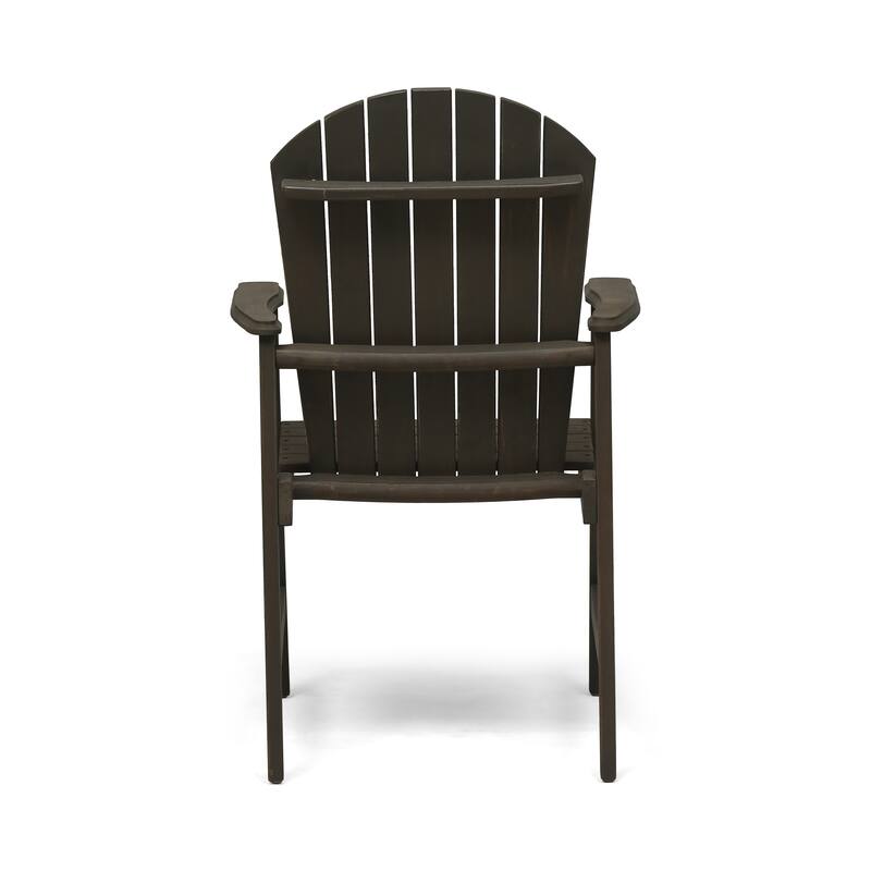 Acacia Wood Outdoor Patio Dining Chairs Set of 2, Rustic Garden Dining Chairs Farmhouse Adirondack Patio Chairs for Backyard