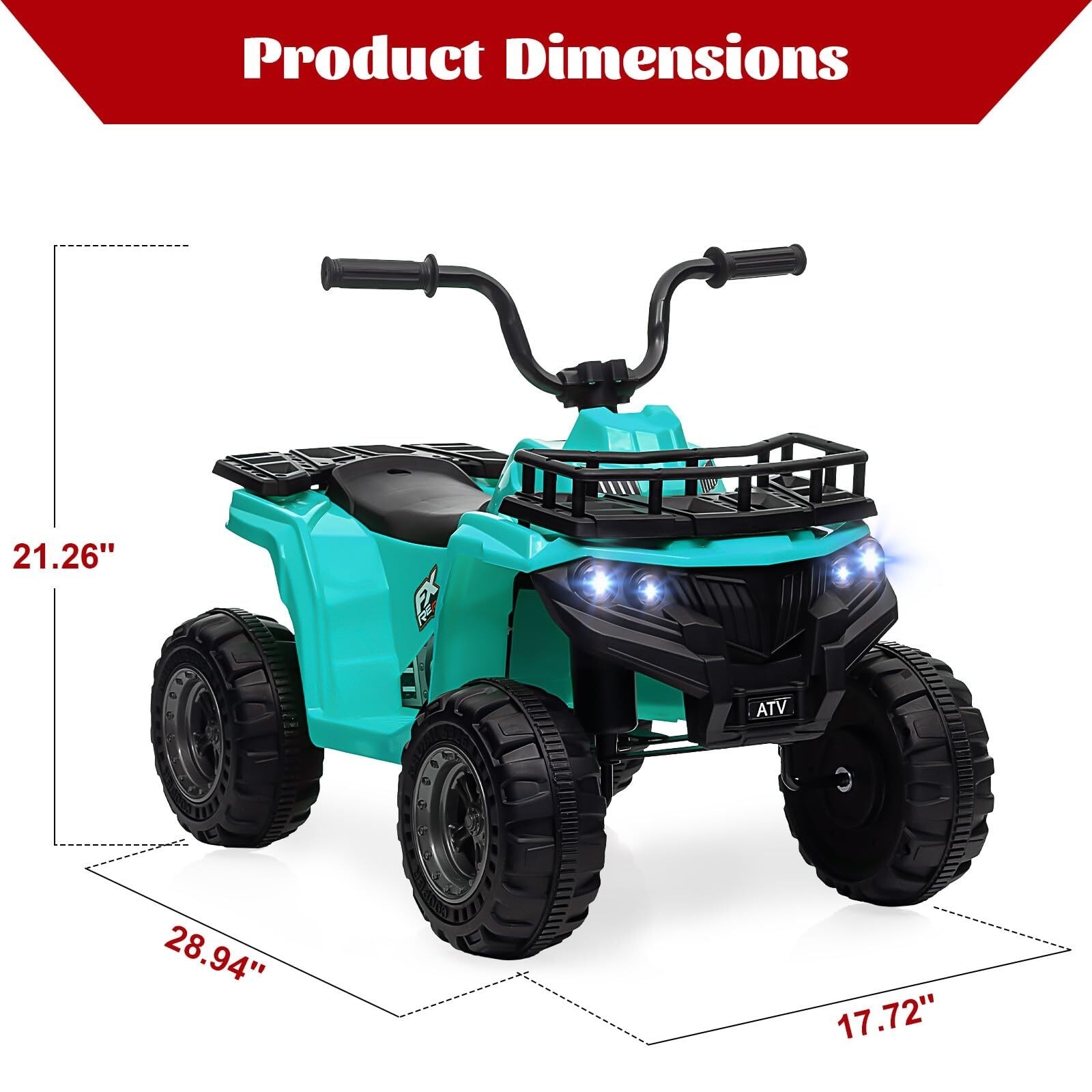 Kids Ride On ATV, 12V Battery Powered Electric Vehicle