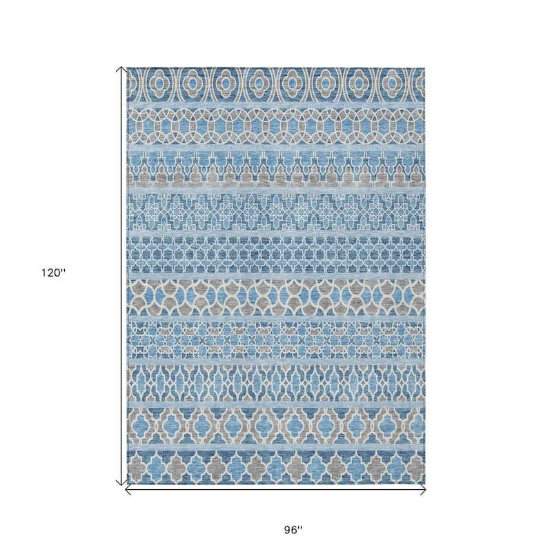 HomeRoots Quatrefoil Transitional Rectangle Outdoor Rug
