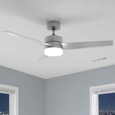 Moasis 52" Nickel 3-Blade LED Smart Ceiling Fan