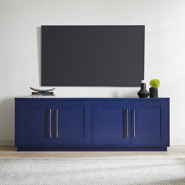 slide 2 of 9, Tillman Rectangular TV Stand for TV's up to 75" Dark Blue