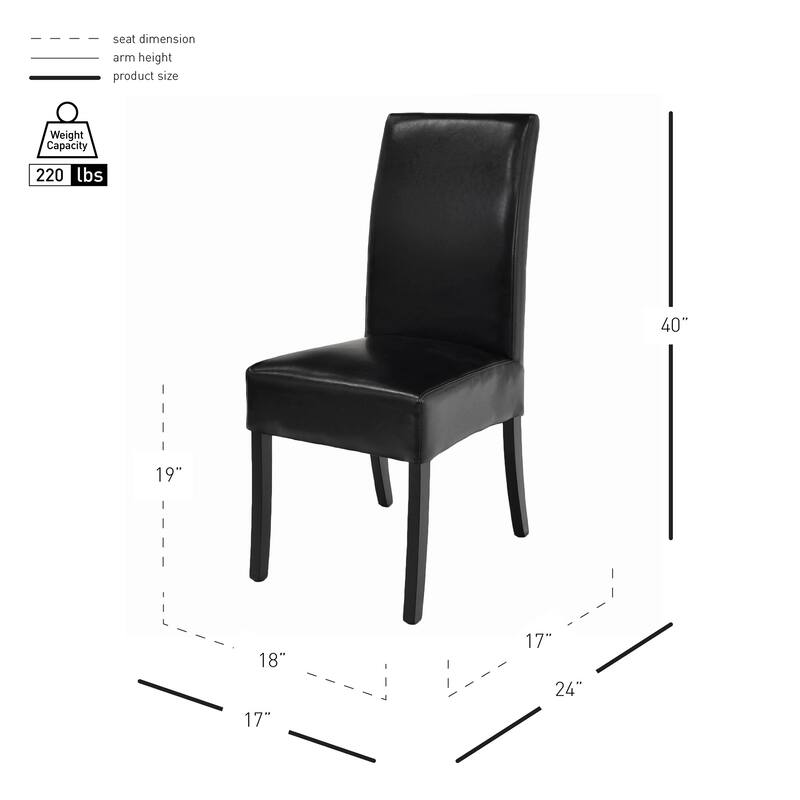 NPD Furniture Valencia Bicast Leather Dining Chair (Set of 2)