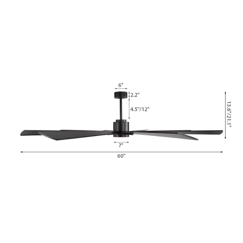 WINGBO 60 inch Windmill 8-Blade LED Indoor Ceiling Fan