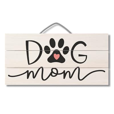 Wood Pallet Hanging Sign - Dog Mom