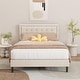 preview thumbnail 45 of 59, alazyhome Upholstered Platform Bed Frame with Button Tufting Headboard