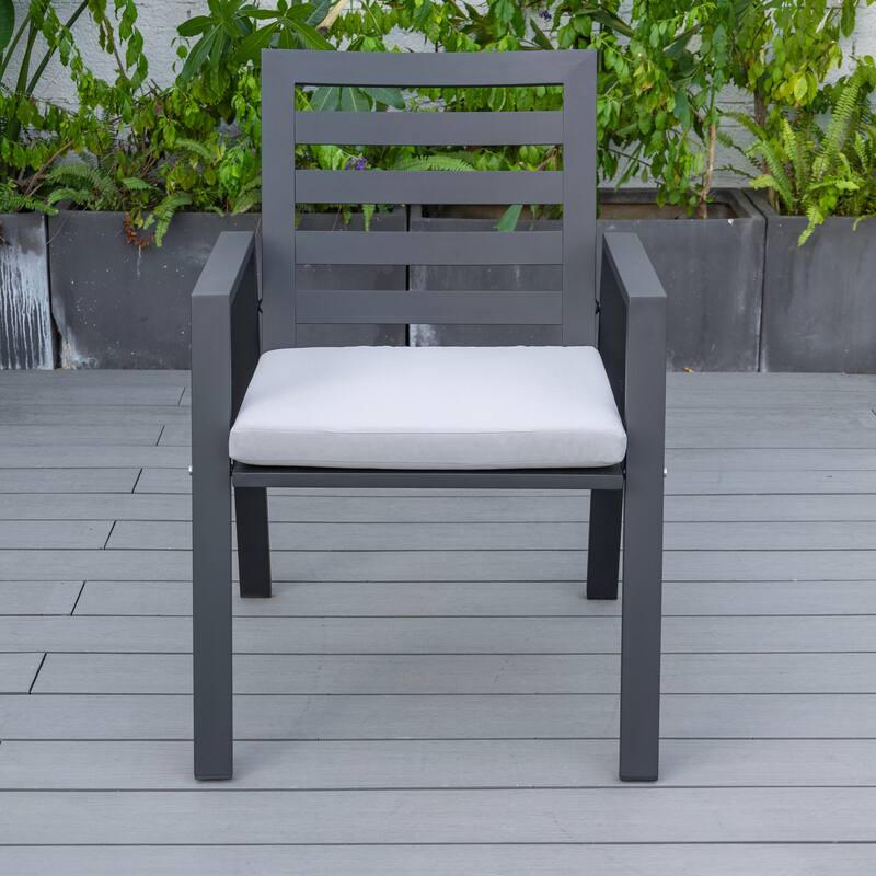 Chelsea 7-Piece Aluminum Outdoor Dining Set 78 in. Rectangular Table and 6 Dining Armchair w/ Cushions - N/A