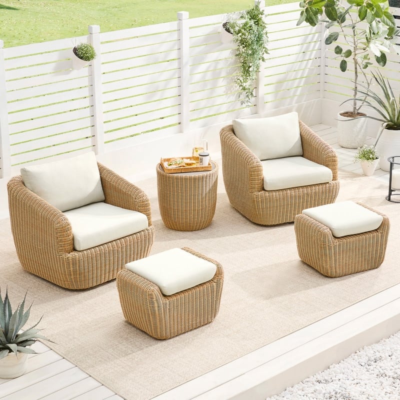 Patio Wicker Furniture Set Outdoor Rattan Bistro Set