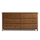 preview thumbnail 19 of 20, Grain Wood Furniture Shaker-style 6-drawer Solid Wood Dresser Walnut